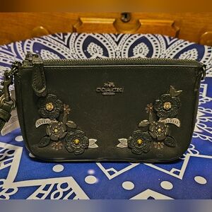 Nolita Wristlet 19 With Metal Tea Rose Detail NWT